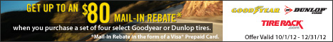 Goodyear/Dunlop, Get Up to an $80 Rebate