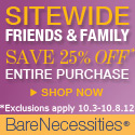 25% off during the Friends & Family Sale
