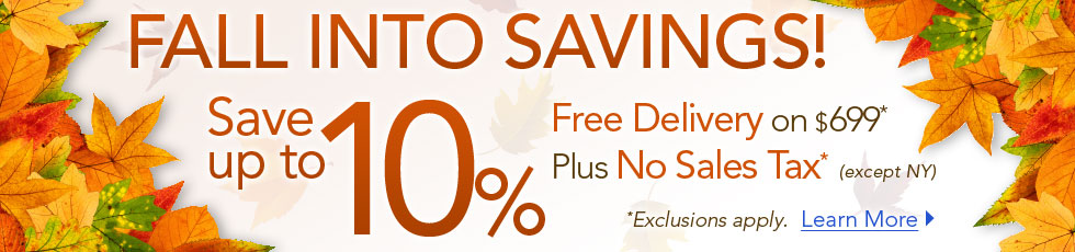 Fall Savings: 10% Off + Free Delivery