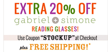 EXTRA 20% OFF + Free Shipping  Gabriel + Simone Reading Glasses