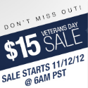 $15 Veterans Day Sale! Hundreds of items on sale for $15