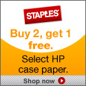 Buy 2, Get 1 Free on Select HP Case Paper