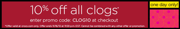 10% Off ALL Clogs