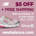 $5 off + Free Shipping with the purchase of a kids shoe
