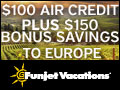 Save up to $150 on all Europe vacations