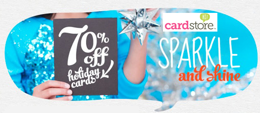 70% off all Holiday Cards + Free Shipping