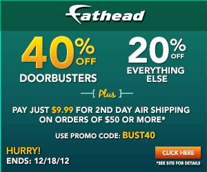 Save 40% On Doorbusters and 20% On Everything Else PLUS Pay Just $9.99 For 2nd Day Air Shipping On Orders Of $50 Or More