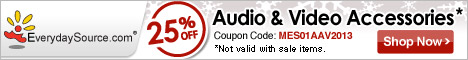 25% off audio and video accessories