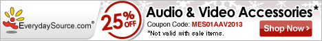 25% off audio and video accessories