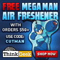 Get a FREE Mega Man Air Freshener when you spend $50 or more