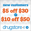 $5 off $30 or $10 off $50 on your first non-prescription order