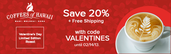 Save 20% off + Free Shipping on Valentine's Custom Roast