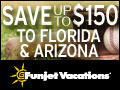 Save up to $150 on a Florida or Arizona vacation
