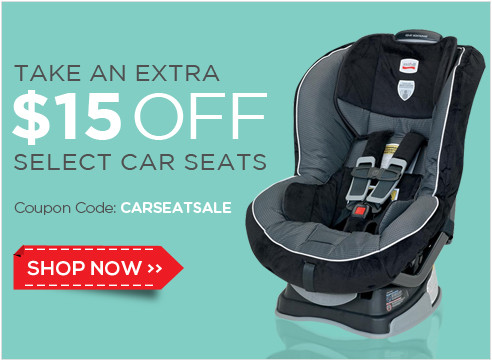 $15 off Select Car Seats