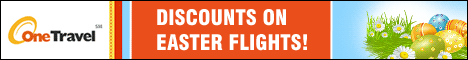 Discounts on Easter Flights! Get up to $15 off