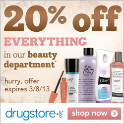 Save 20% on everything in the beauty department