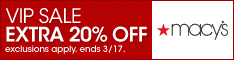 Extra 20% off Macy's VIP sale!