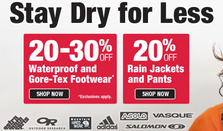 20-30% Off Waterproof Gore-Tex Footwear