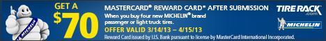 Michelin, Get a $70 Reward Card!