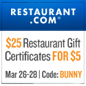 $5 for a $25 Restaurant.com Gift Certificate