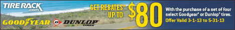 Goodyear/Dunlop, Get Up to an $80 Rebate