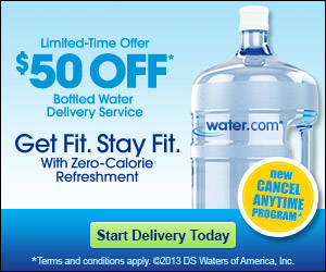 $50 OFF Bottled Water Delivery Service for a Limited Time