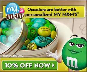 Receive 10% off your MY M&M'S order of $99 or more