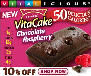 10% Off New 50-calorie Chocolate Raspberry mini VitaCakes