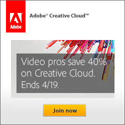 Special offer for Video Pros - Join Adobe Creative Cloud and receive a special introductory pricing of $29.99/mo for your first year of membership