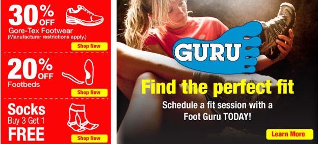 Get 30% Off Goretex Footwear and 20% Off Footbeds