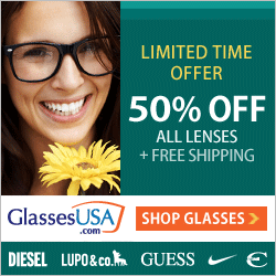 50% Off Lenses + Free Shipping on all US orders
