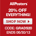 Save 20% on all orders of Posters
