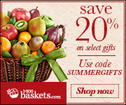 Save 20% off on select Summer Gifts at 1800Baskets.com