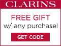 Receive a free travel-size sample of ClarinsMen shampoo and shower with ANY order