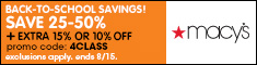 Save 25-50% off Back-to-School + an Extra 15% off