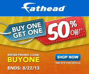 Buy One Get One 50% Off At Fathead.com