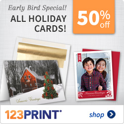 50% off Holiday Cards