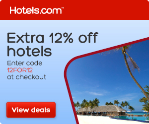 Save an extra 12% at Hotels.com