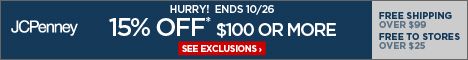 15% off purchases up to $100 or more