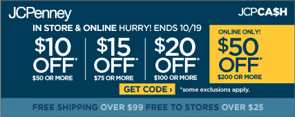 Save $10 off a purchase of $50, $15 off $75, $20 off $100, & $50 off $200