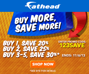 Buy More, Save More At Fathead.com! Save Up To 30%