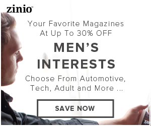 Save up to an extra 30% off top selling men's magazines from around the world!