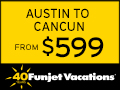 Save up to $300 when you book a value flight + hotel vacation package to Cancun, Mexico from Austin