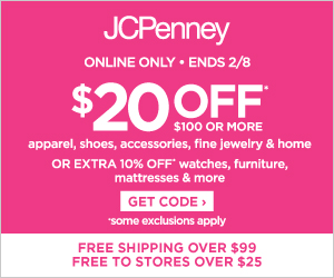 Save $20 off $100 on apparel, shoes, accessories, fine jewelry, and home purchases